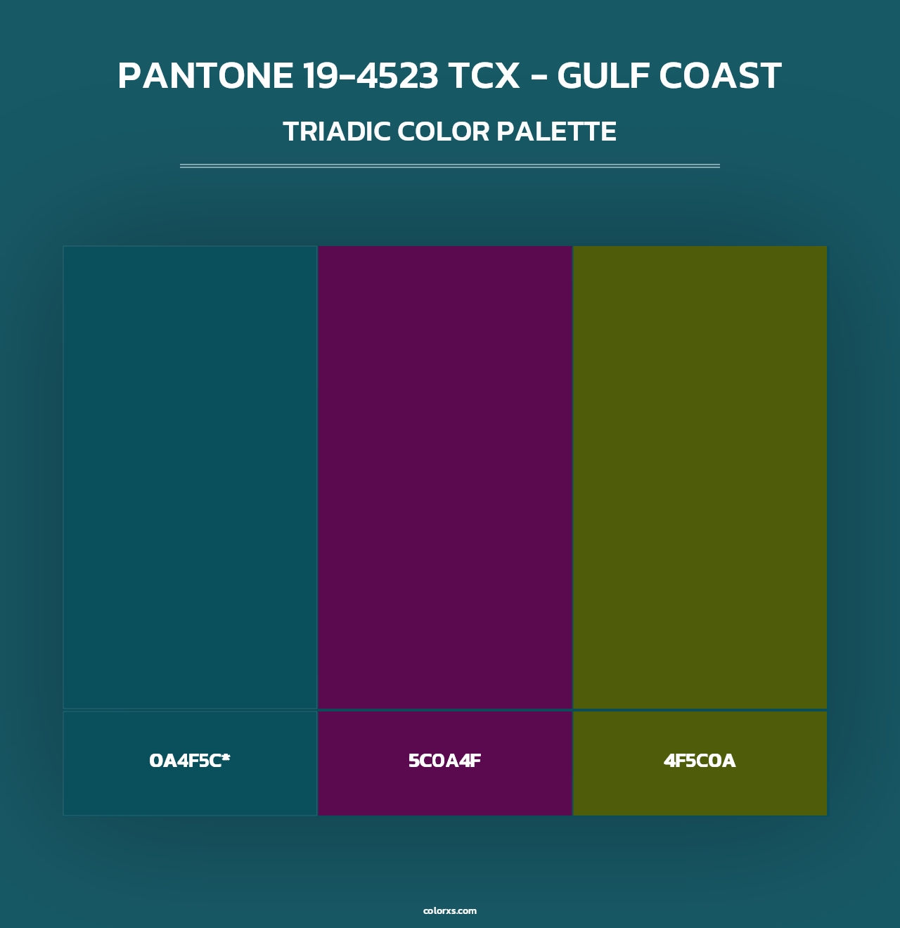 PANTONE 19-4523 TCX - Gulf Coast - Triadic Color Palette