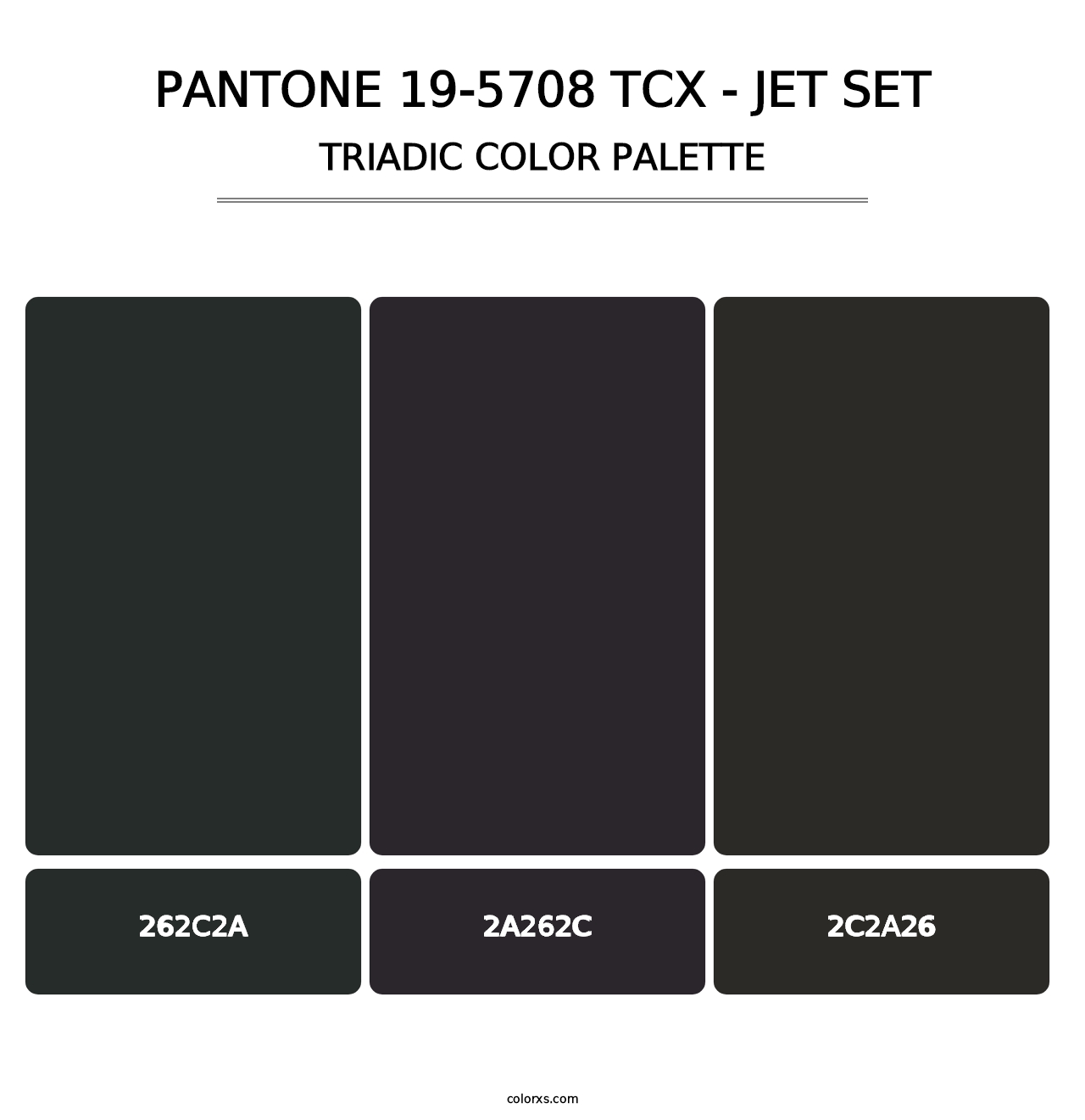 PANTONE 19-5708 TCX - Jet Set - Triadic Color Palette