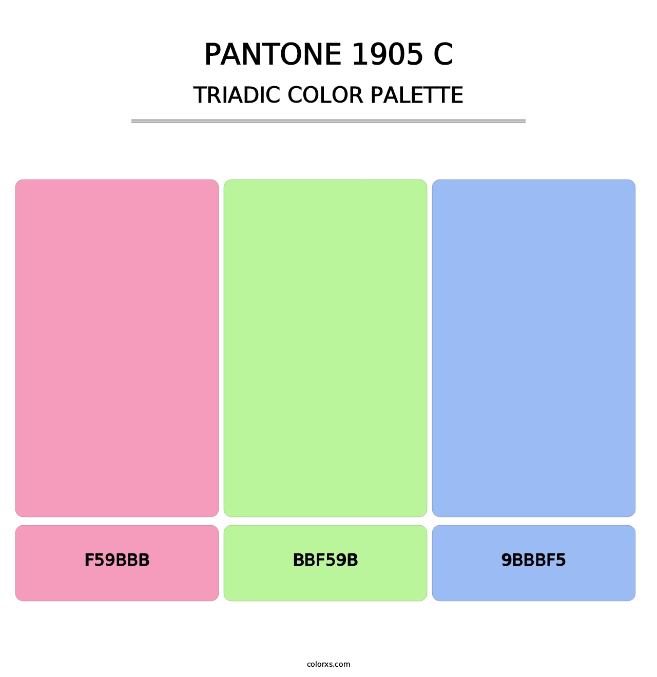 PANTONE 1905 C - Triadic Color Palette