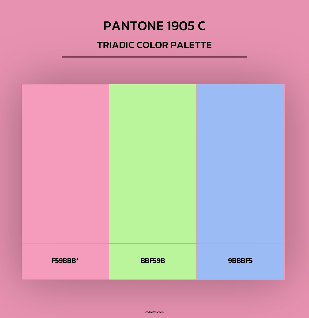 PANTONE 1905 C - Triadic Color Palette