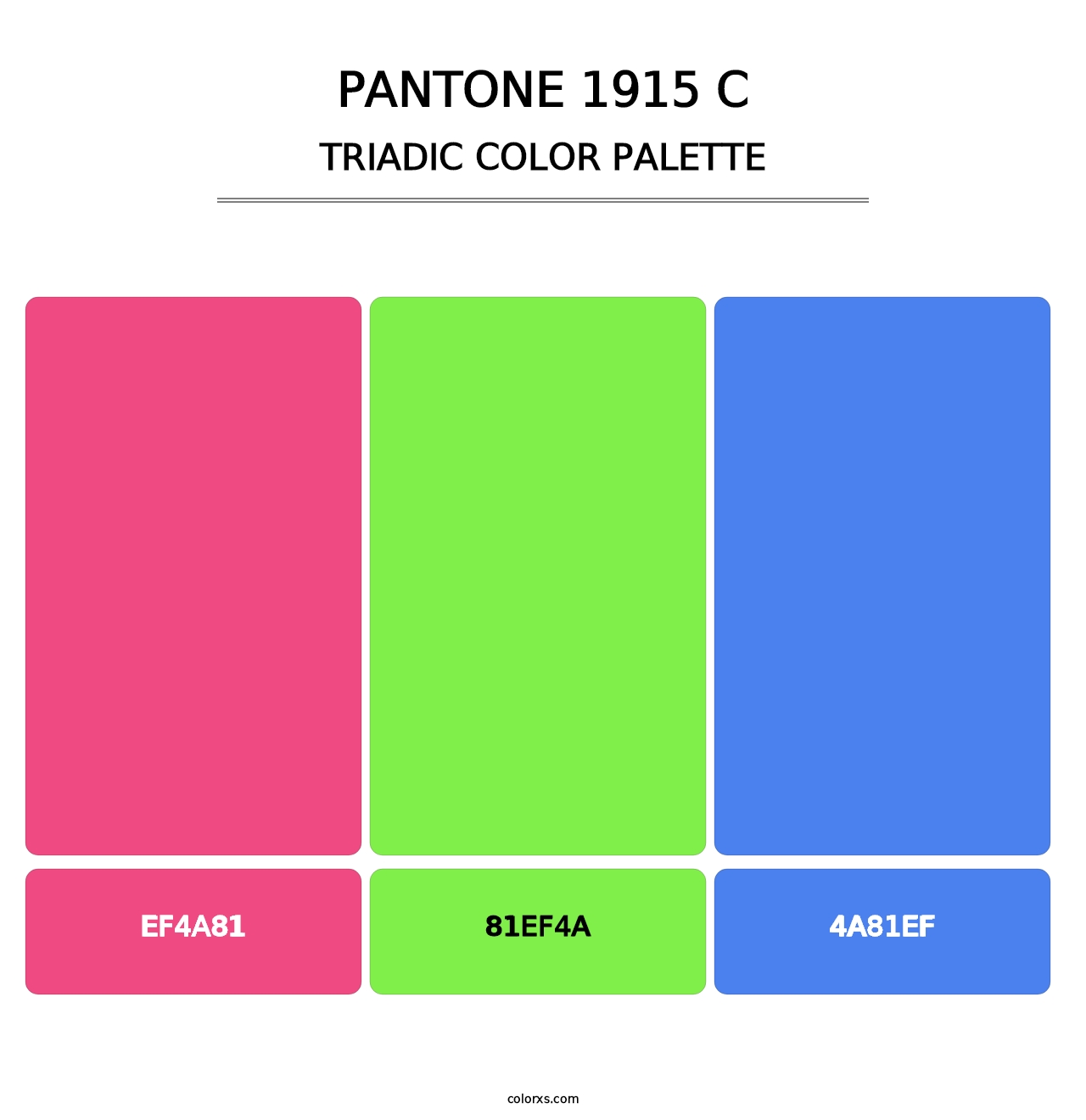 PANTONE 1915 C - Triadic Color Palette