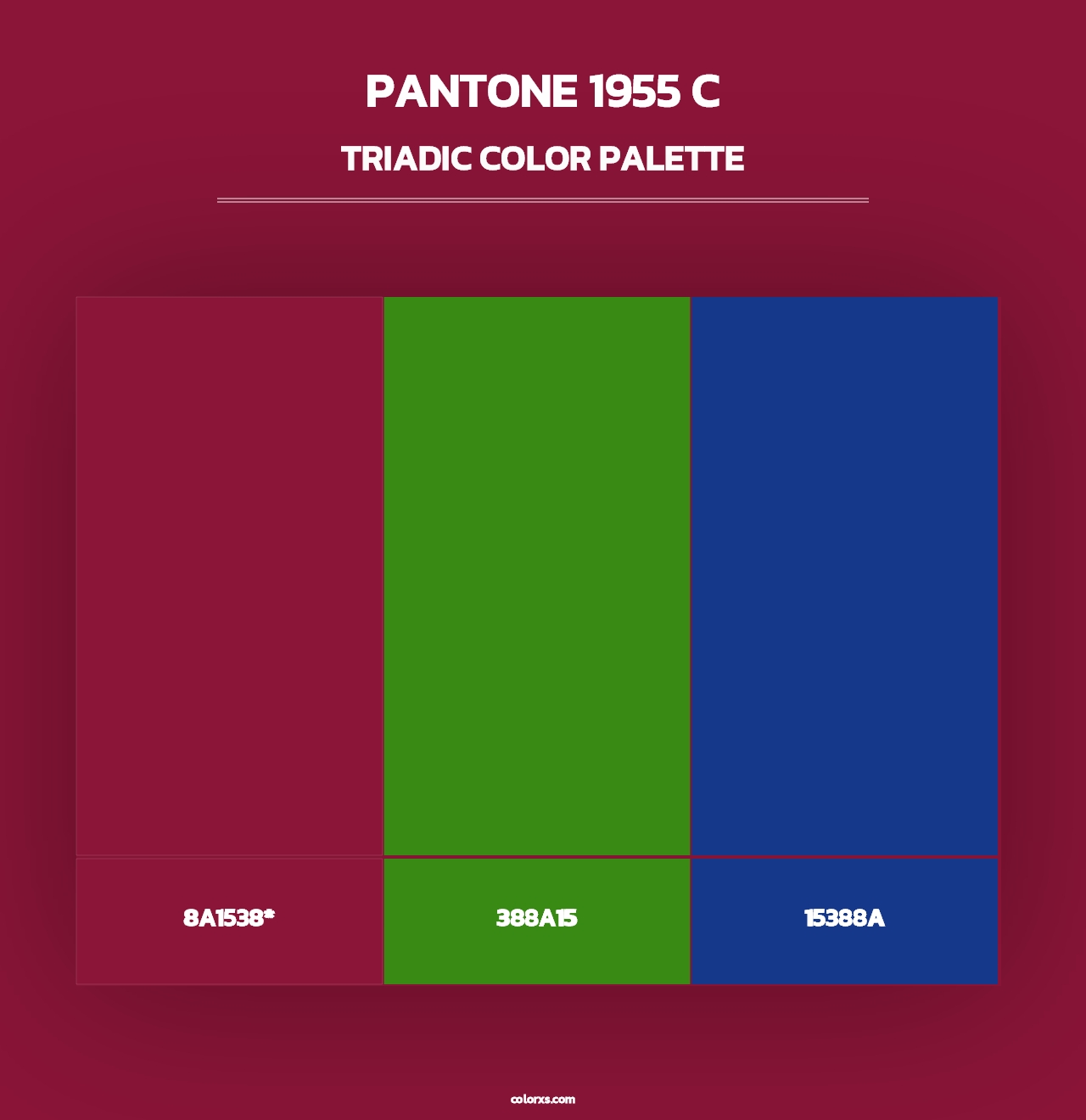PANTONE 1955 C - Triadic Color Palette