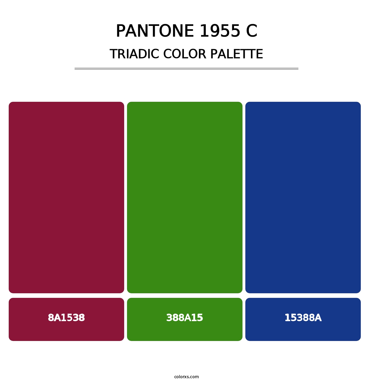 PANTONE 1955 C - Triadic Color Palette