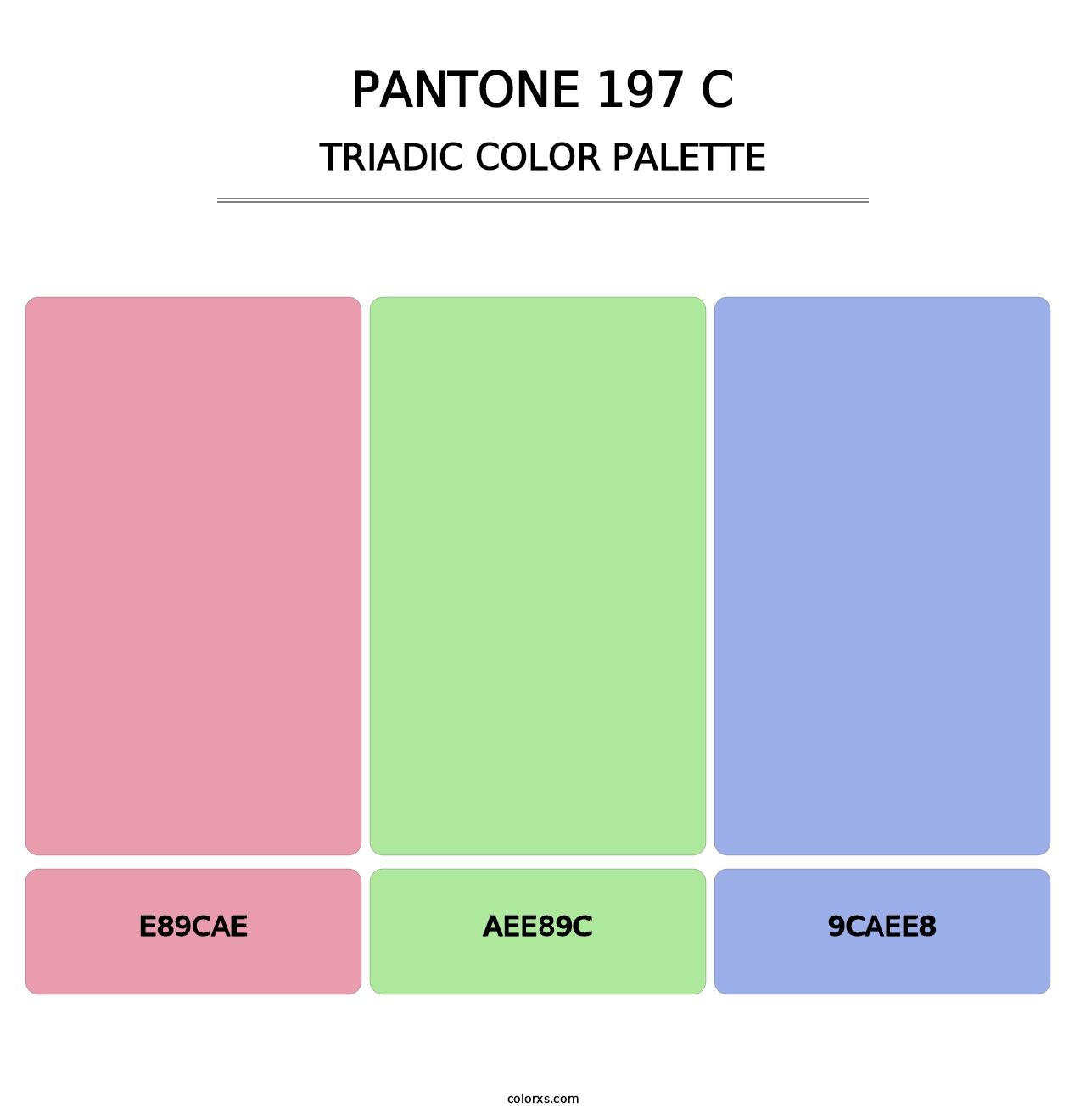 PANTONE 197 C - Triadic Color Palette
