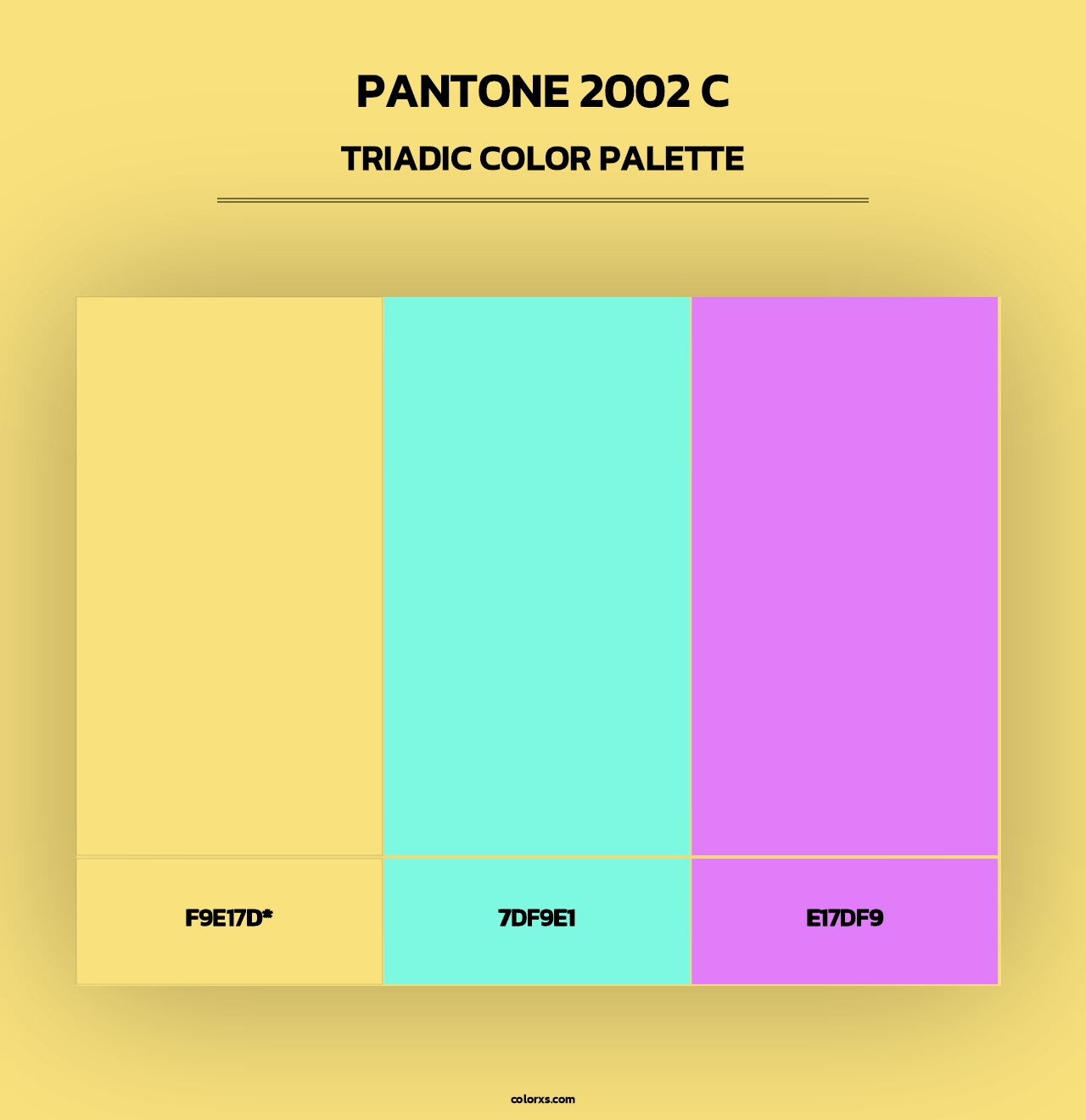 PANTONE 2002 C - Triadic Color Palette