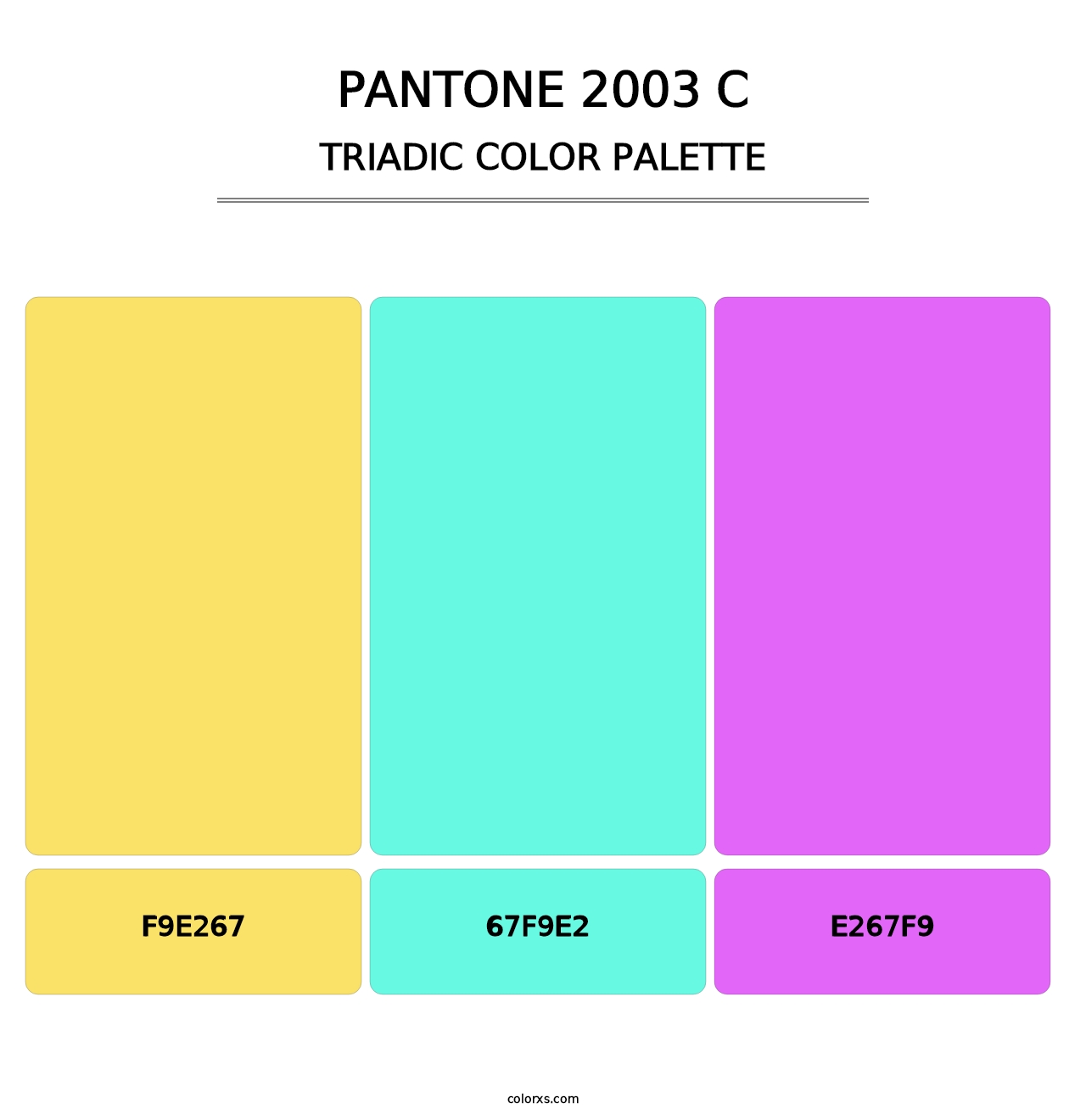 PANTONE 2003 C - Triadic Color Palette