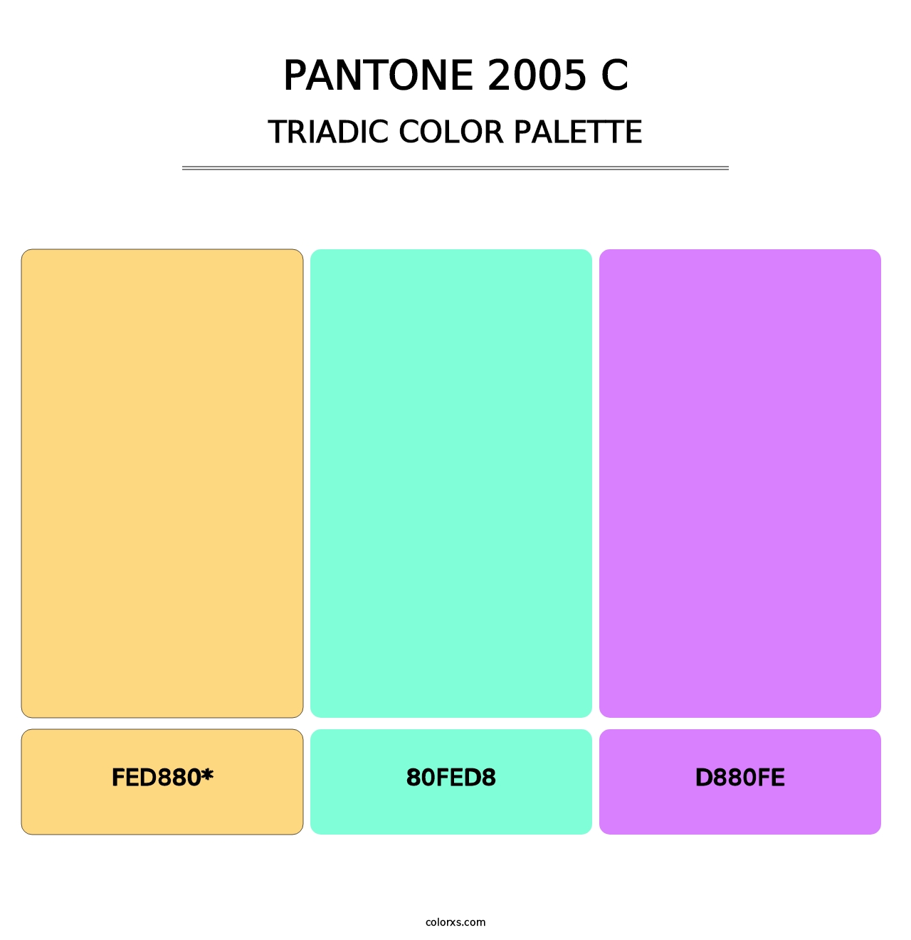 PANTONE 2005 C - Triadic Color Palette
