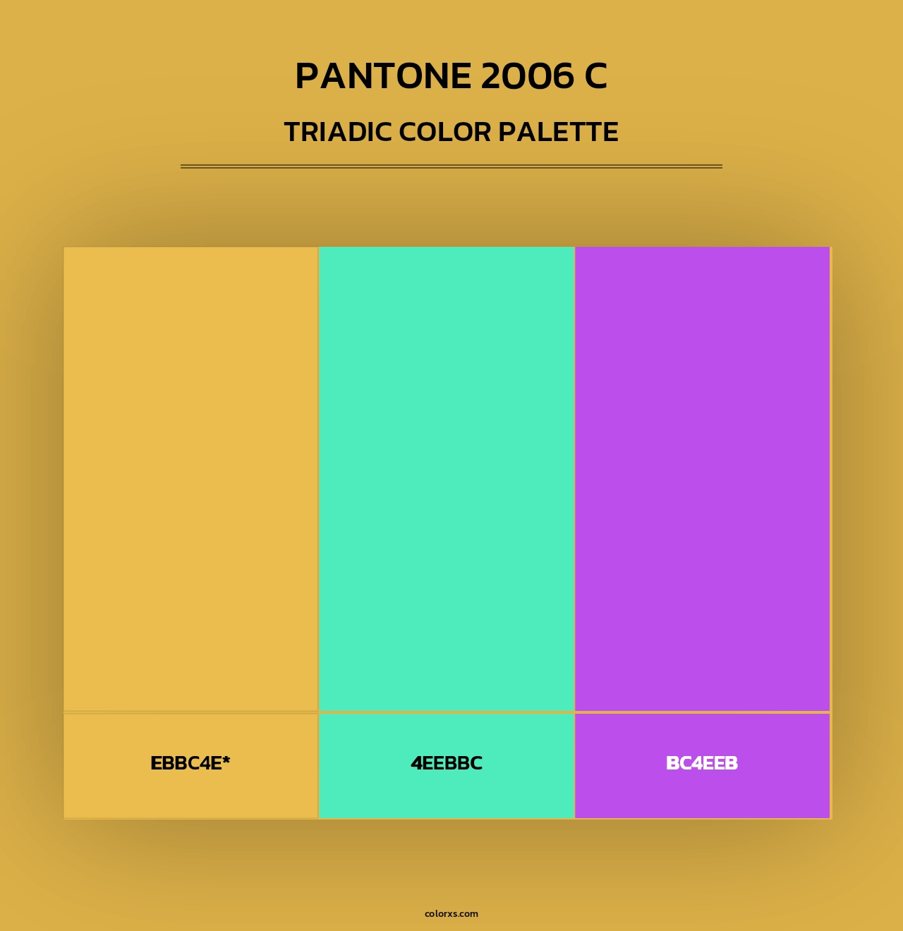 PANTONE 2006 C - Triadic Color Palette