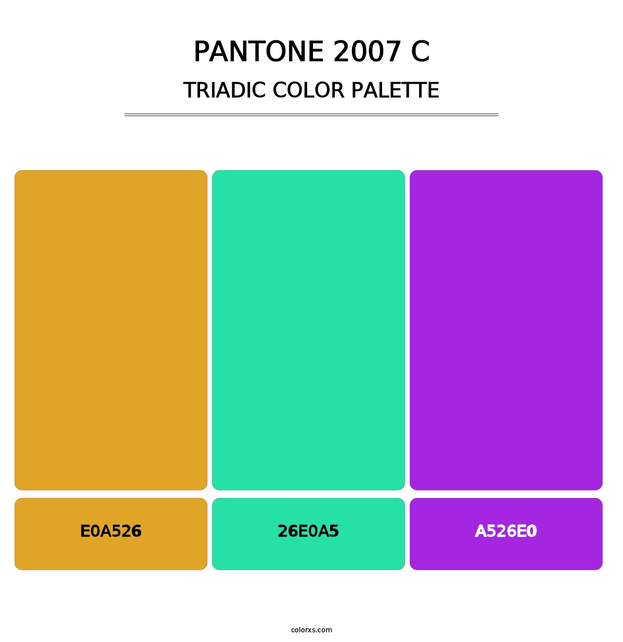 PANTONE 2007 C - Triadic Color Palette