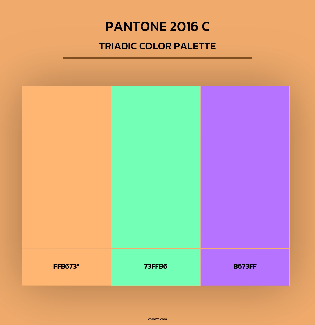 PANTONE 2016 C - Triadic Color Palette