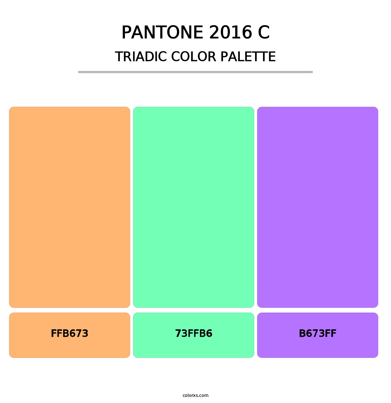 PANTONE 2016 C - Triadic Color Palette