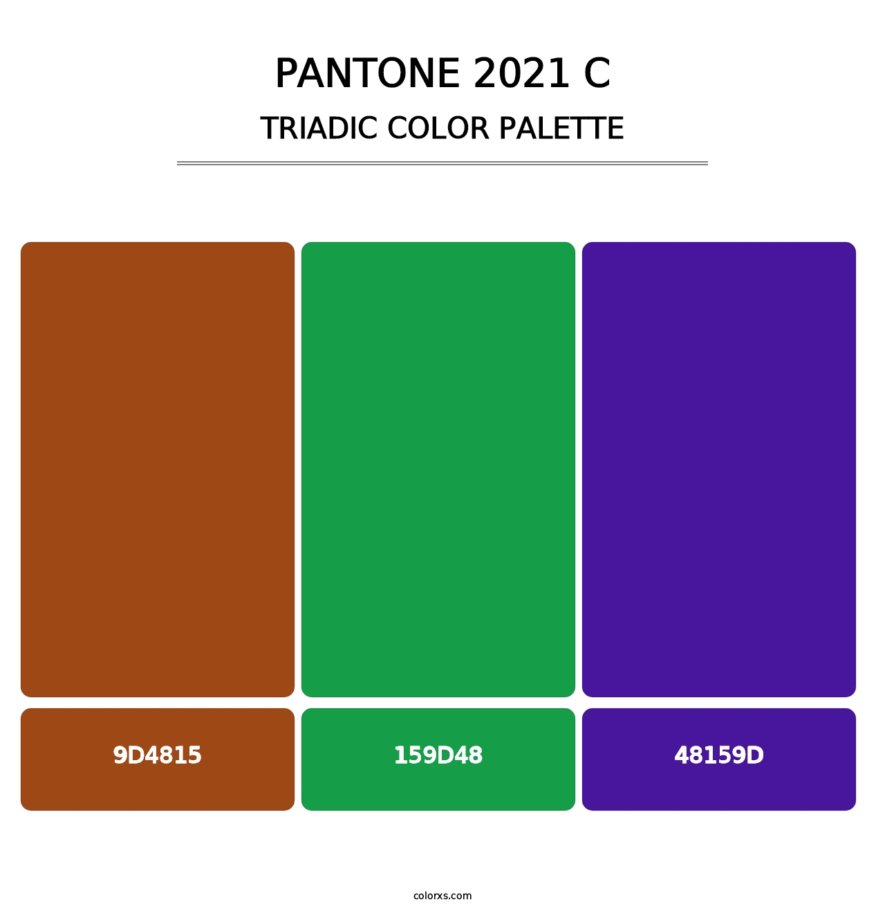PANTONE 2021 C - Triadic Color Palette