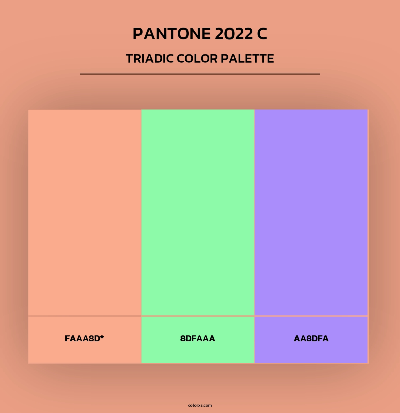 PANTONE 2022 C - Triadic Color Palette