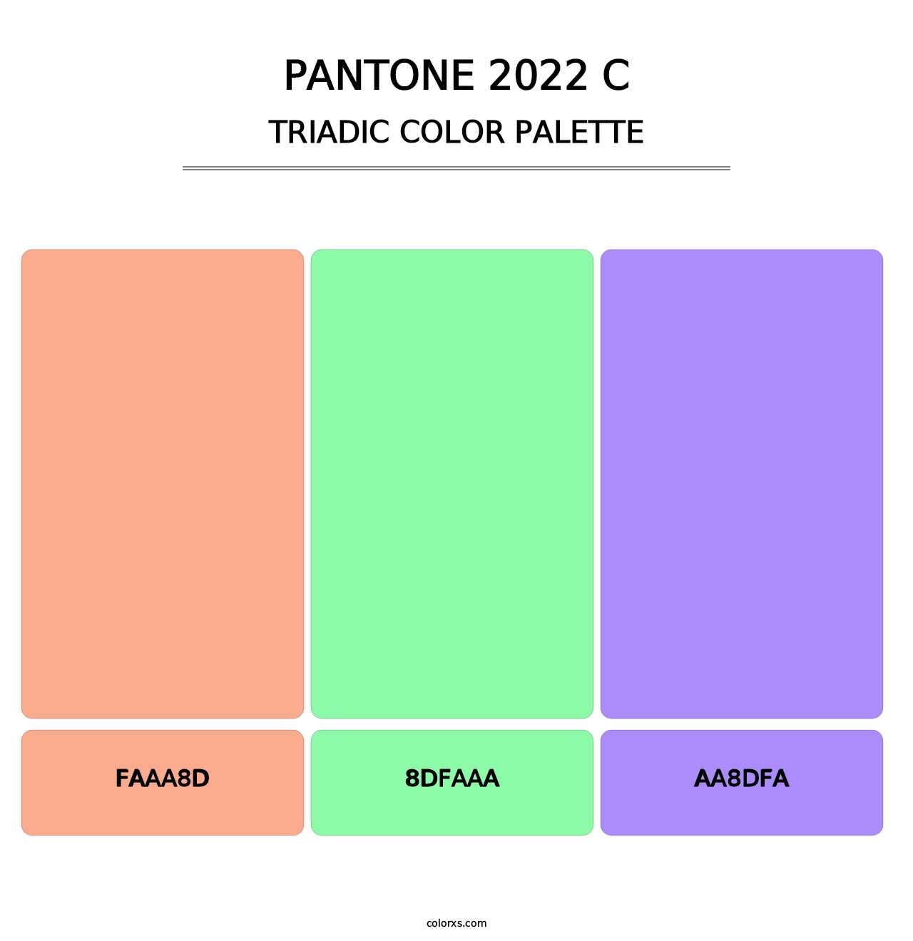 PANTONE 2022 C - Triadic Color Palette