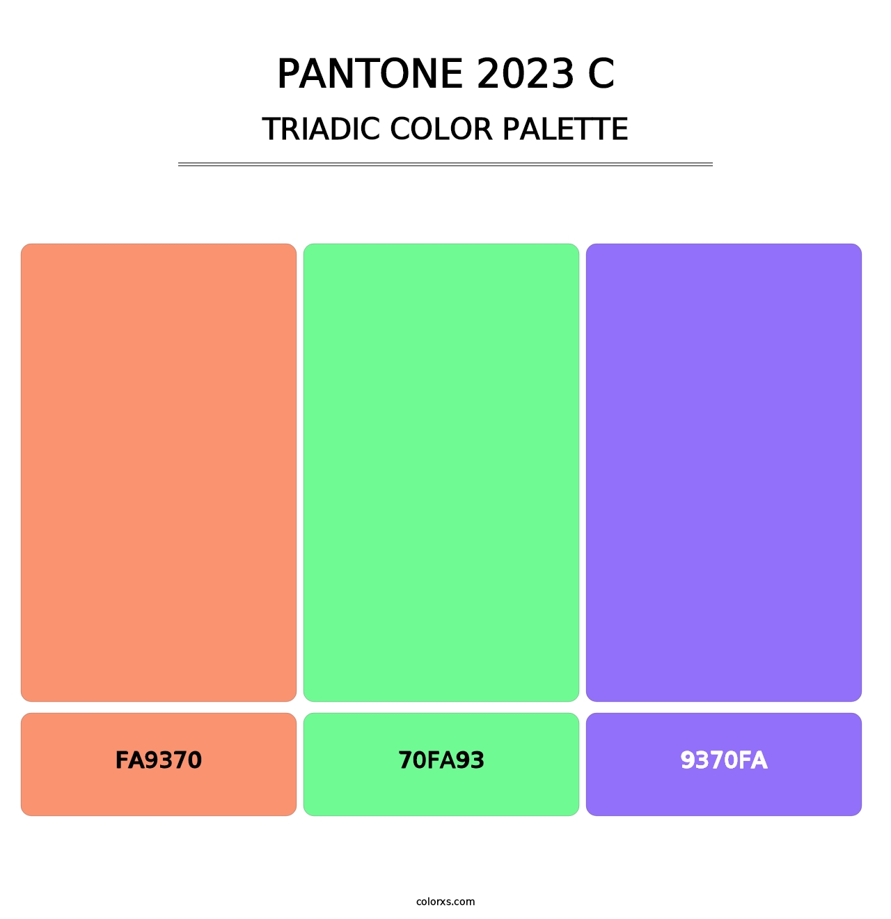 PANTONE 2023 C - Triadic Color Palette