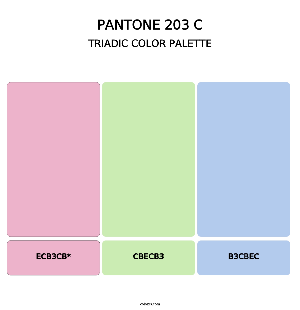 PANTONE 203 C - Triadic Color Palette