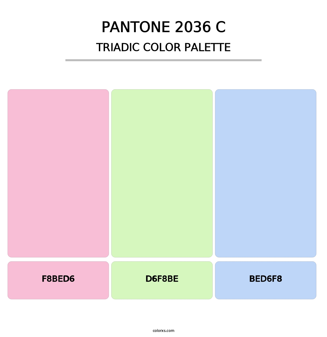 PANTONE 2036 C - Triadic Color Palette