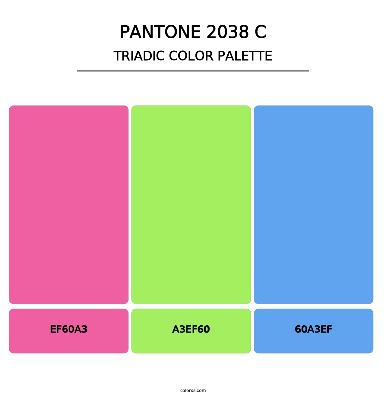 PANTONE 2038 C - Triadic Color Palette