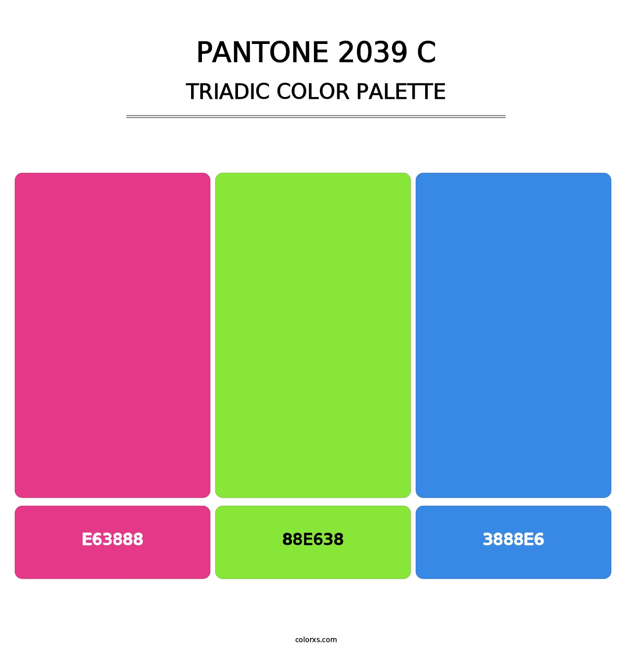 PANTONE 2039 C - Triadic Color Palette