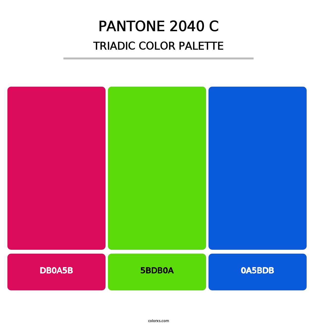 PANTONE 2040 C - Triadic Color Palette