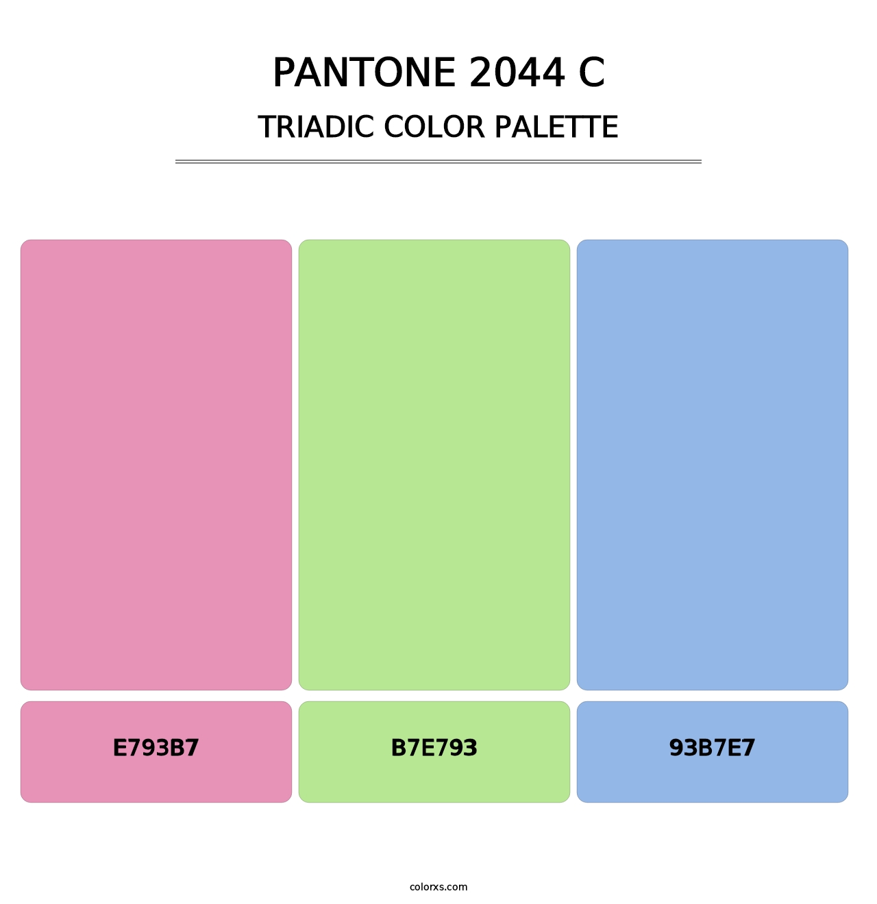 PANTONE 2044 C - Triadic Color Palette
