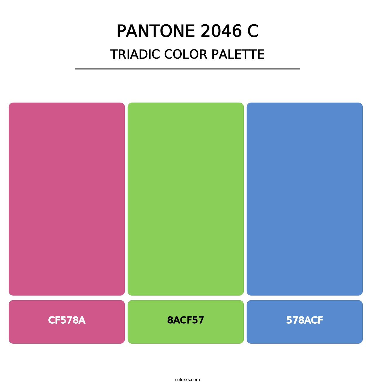 PANTONE 2046 C - Triadic Color Palette