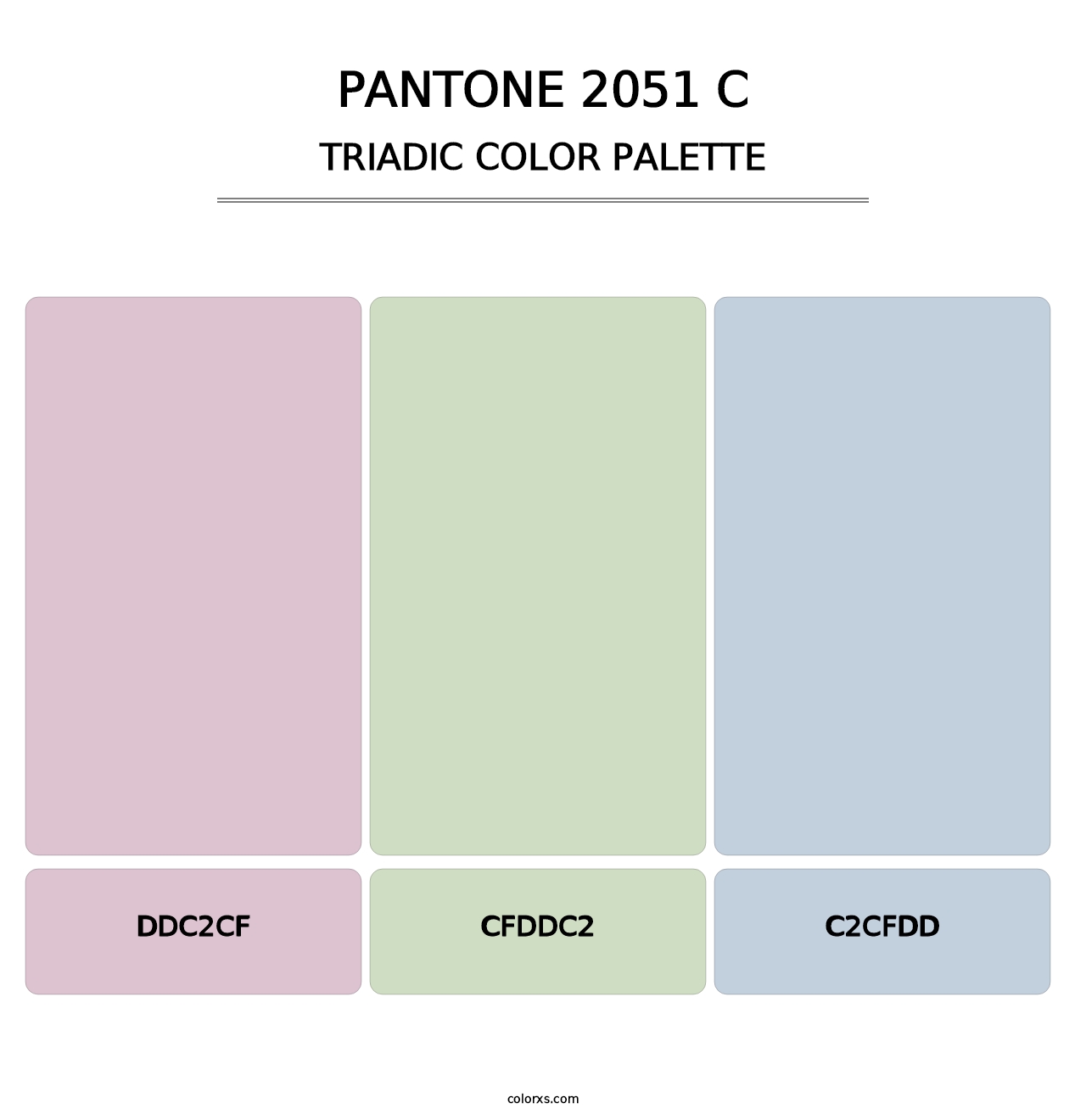 PANTONE 2051 C - Triadic Color Palette