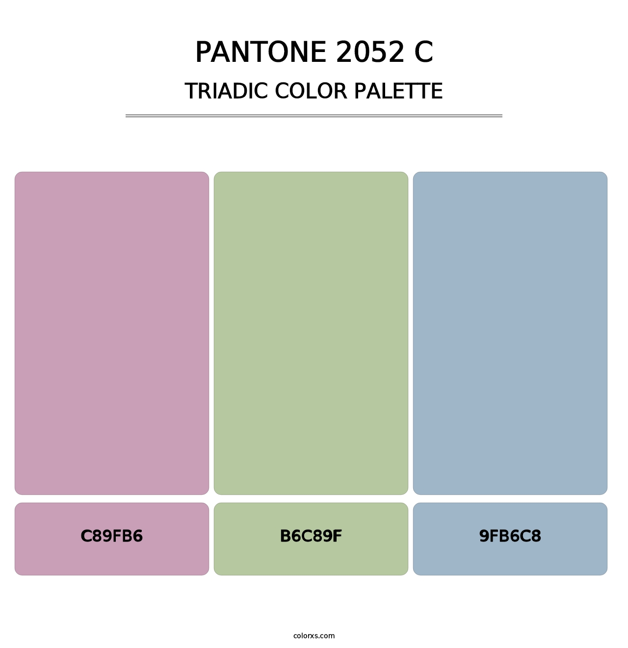 PANTONE 2052 C - Triadic Color Palette