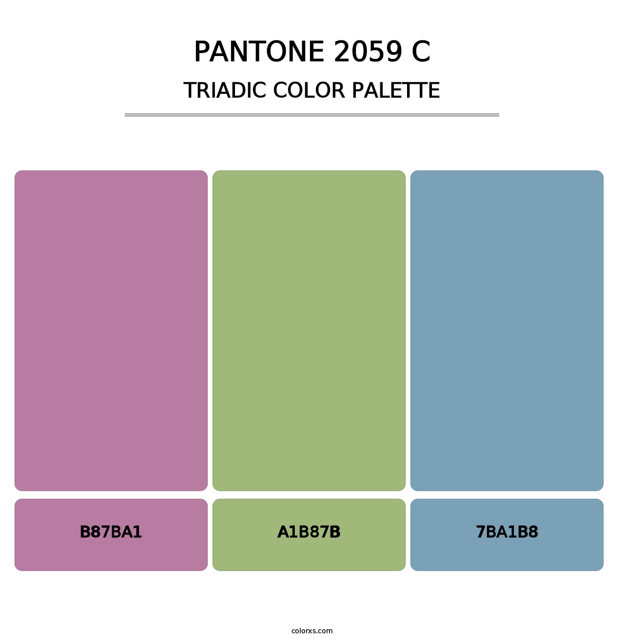 PANTONE 2059 C - Triadic Color Palette