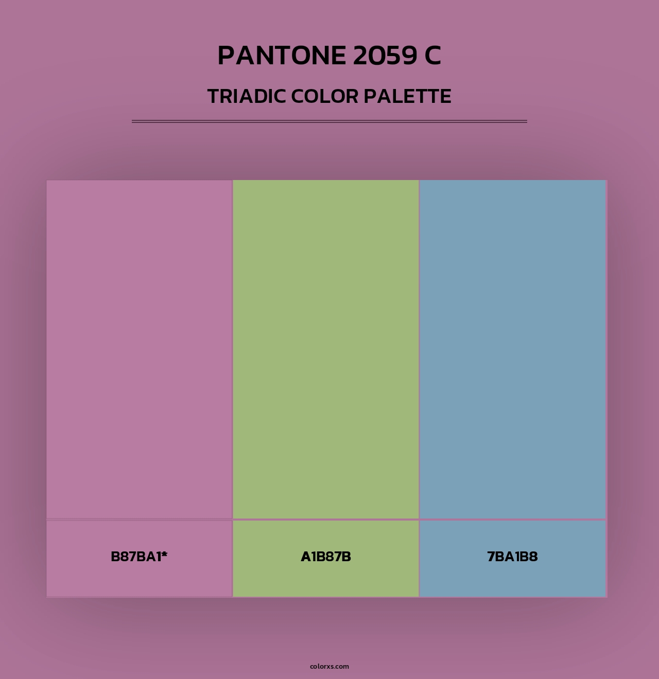PANTONE 2059 C - Triadic Color Palette