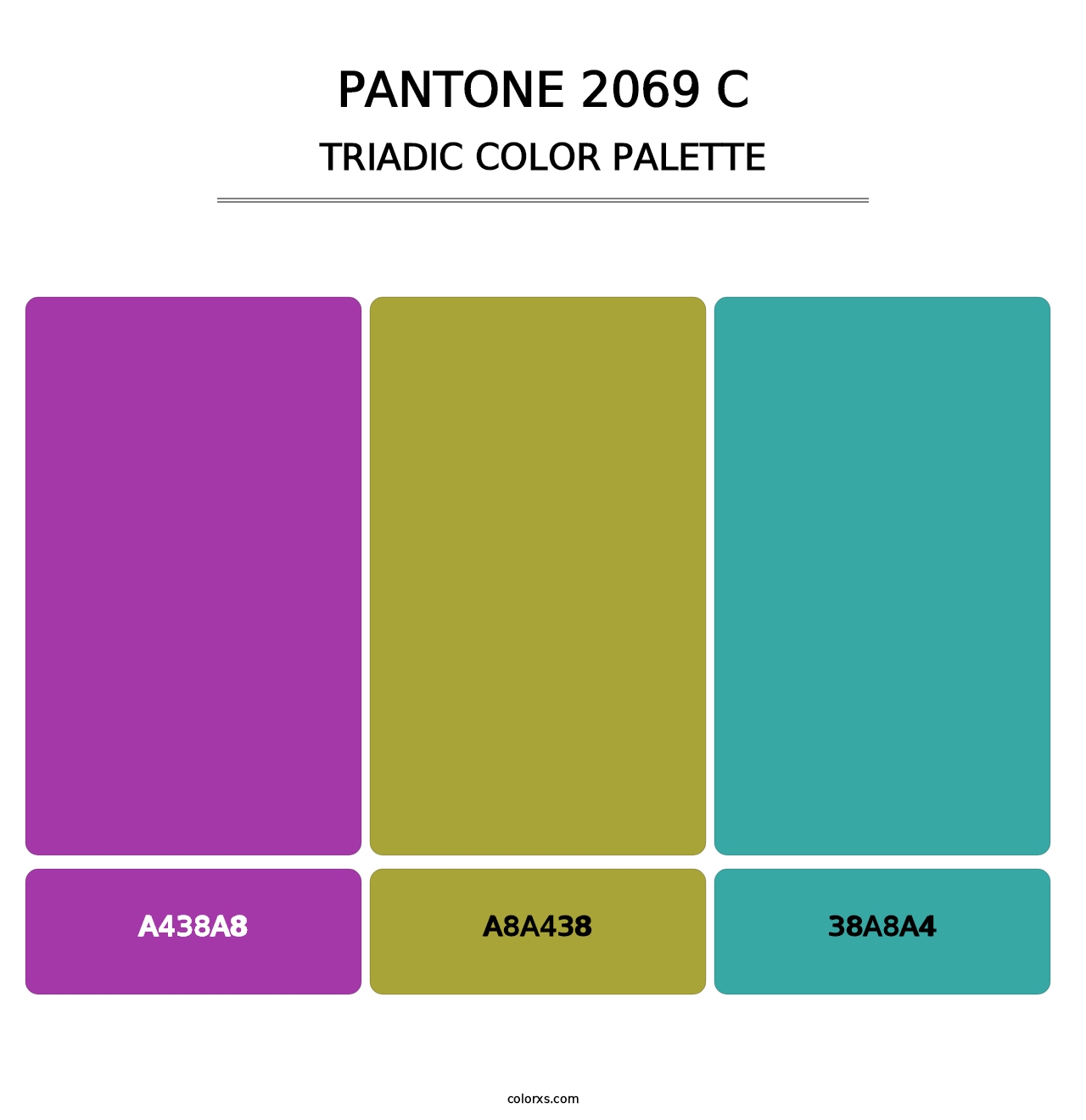 PANTONE 2069 C - Triadic Color Palette