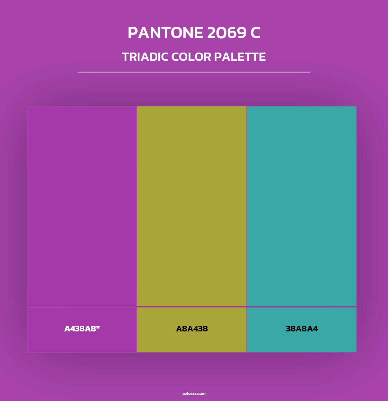 PANTONE 2069 C - Triadic Color Palette