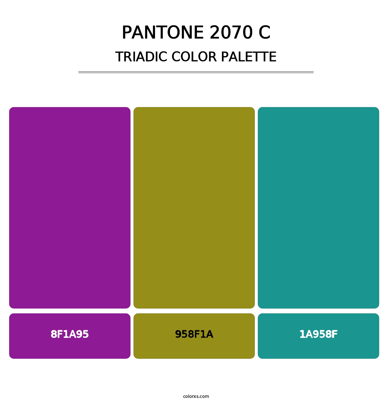 PANTONE 2070 C - Triadic Color Palette