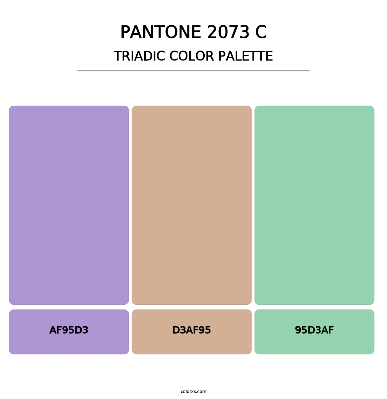PANTONE 2073 C - Triadic Color Palette