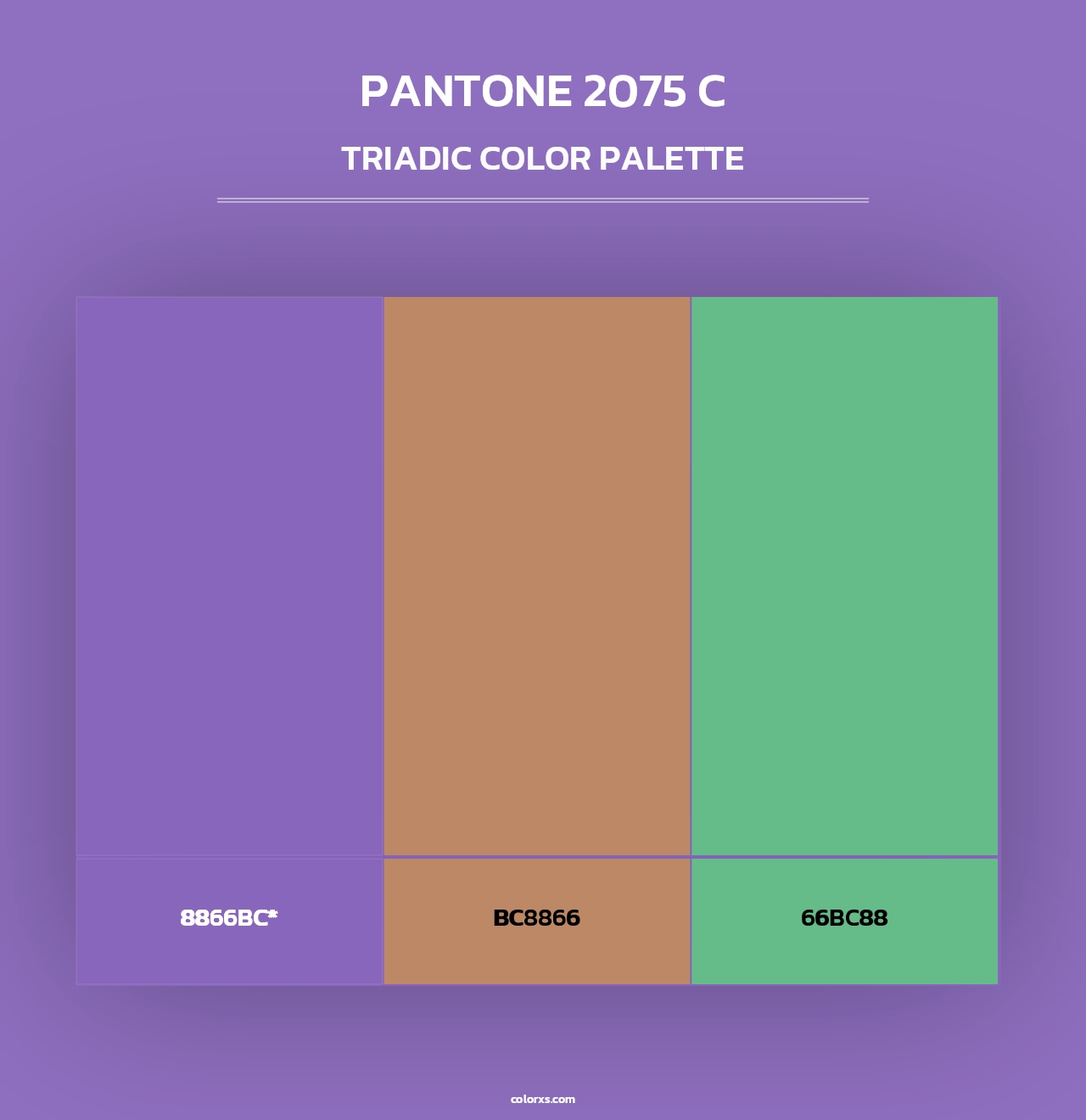 PANTONE 2075 C - Triadic Color Palette