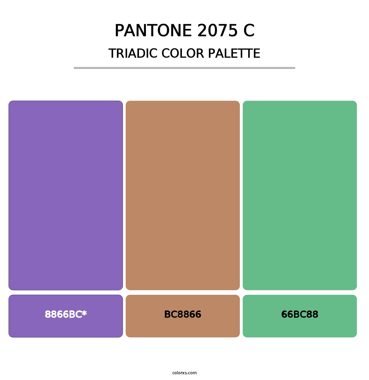 PANTONE 2075 C - Triadic Color Palette