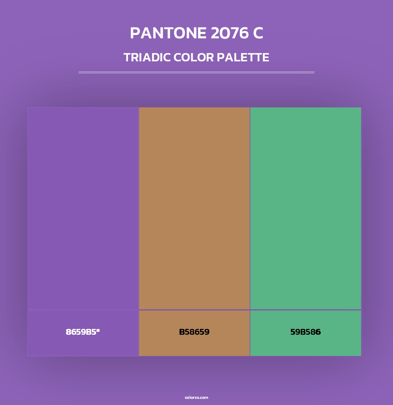 PANTONE 2076 C - Triadic Color Palette