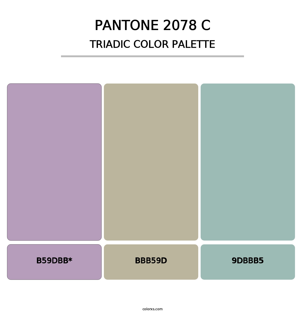 PANTONE 2078 C - Triadic Color Palette