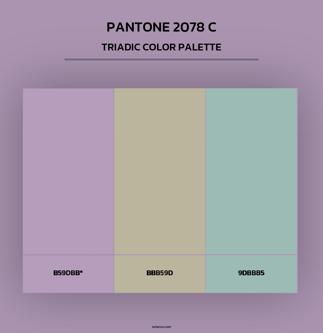 PANTONE 2078 C - Triadic Color Palette
