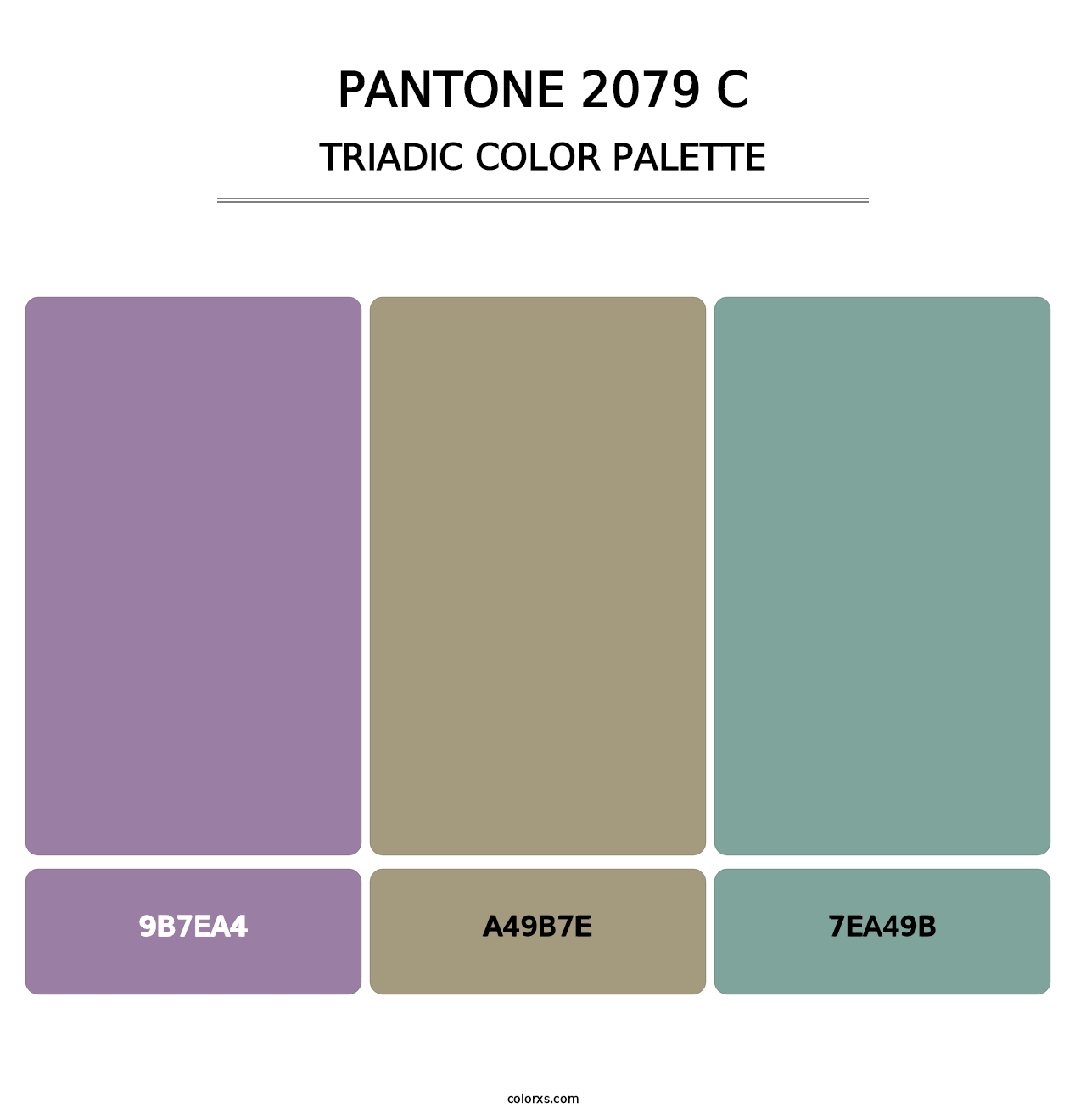 PANTONE 2079 C - Triadic Color Palette
