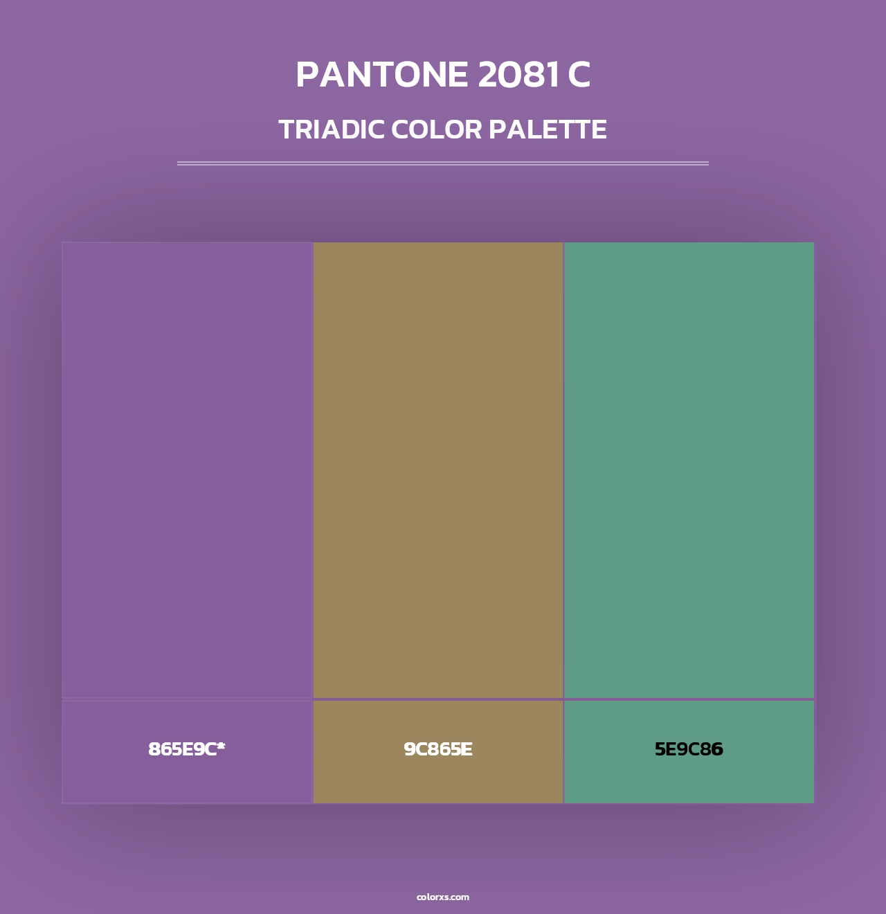 PANTONE 2081 C - Triadic Color Palette