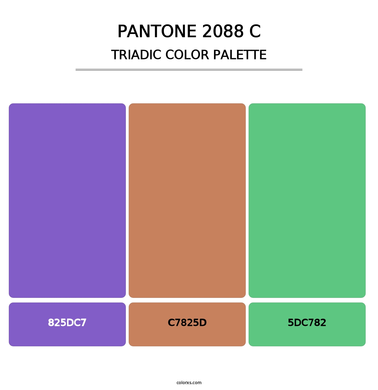 PANTONE 2088 C - Triadic Color Palette
