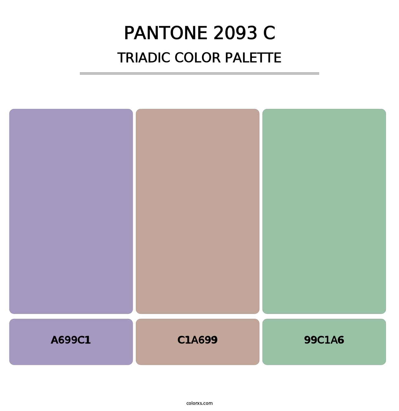 PANTONE 2093 C - Triadic Color Palette
