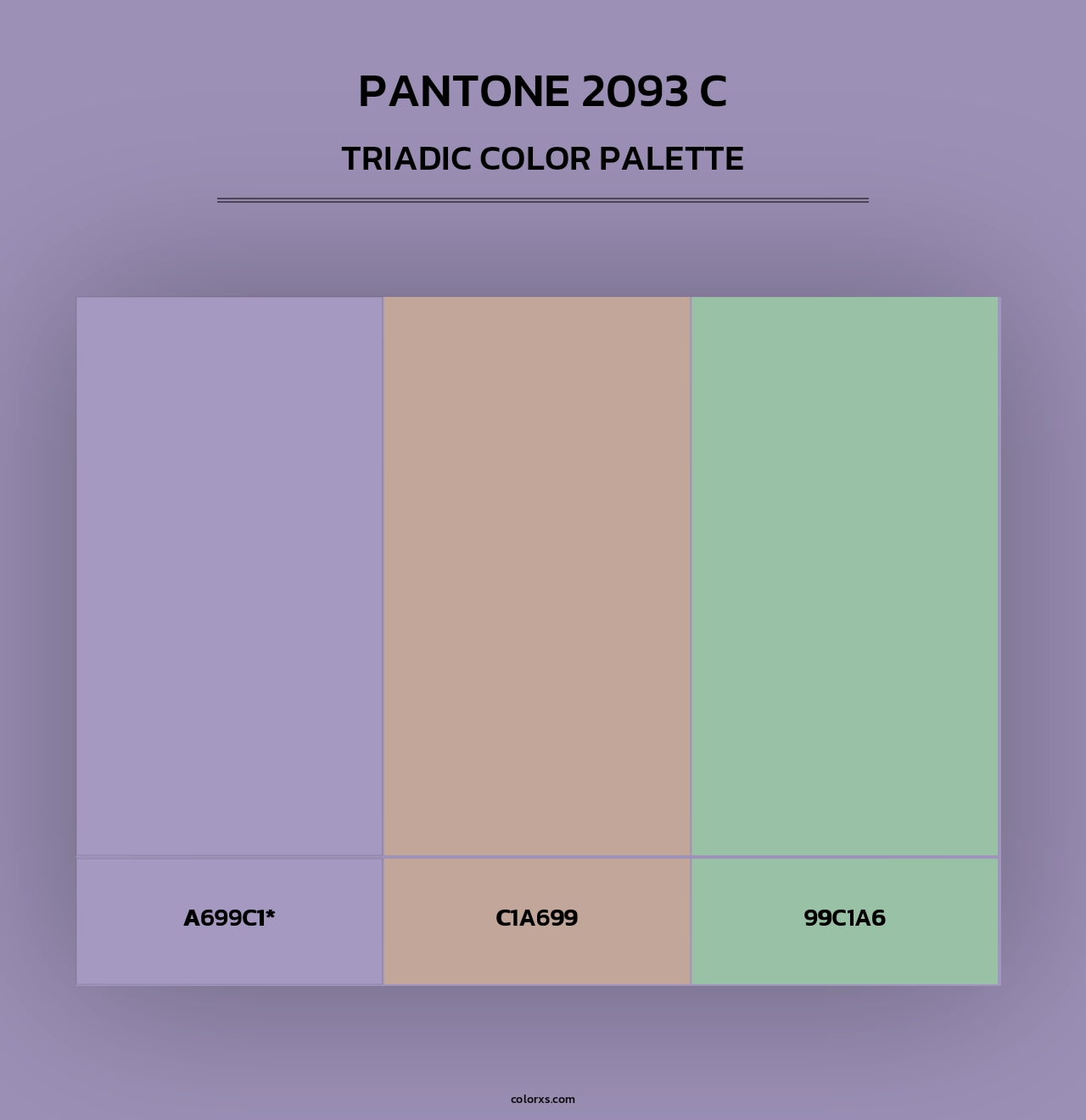 PANTONE 2093 C - Triadic Color Palette
