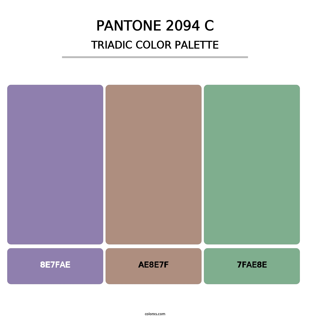 PANTONE 2094 C - Triadic Color Palette