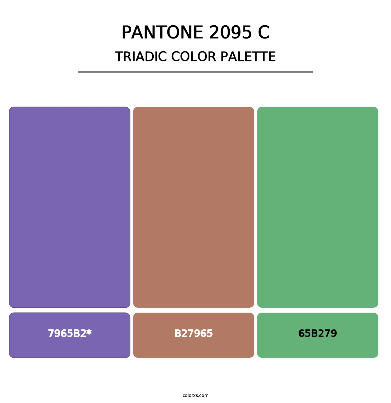PANTONE 2095 C - Triadic Color Palette