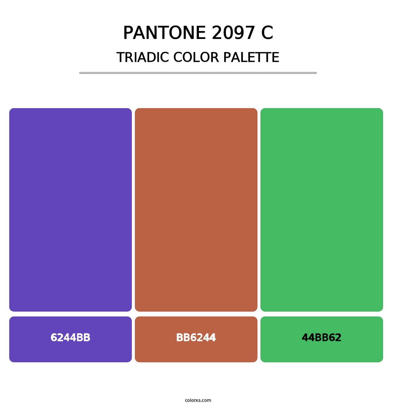 PANTONE 2097 C - Triadic Color Palette
