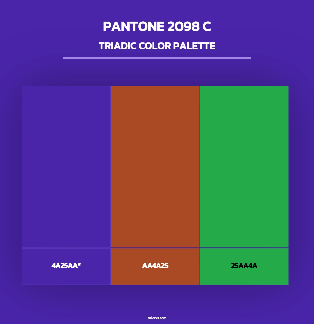 PANTONE 2098 C - Triadic Color Palette