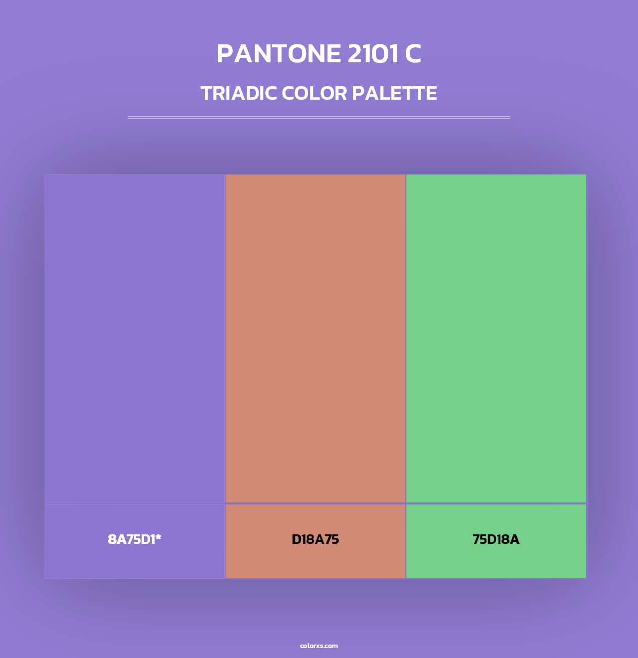 PANTONE 2101 C - Triadic Color Palette