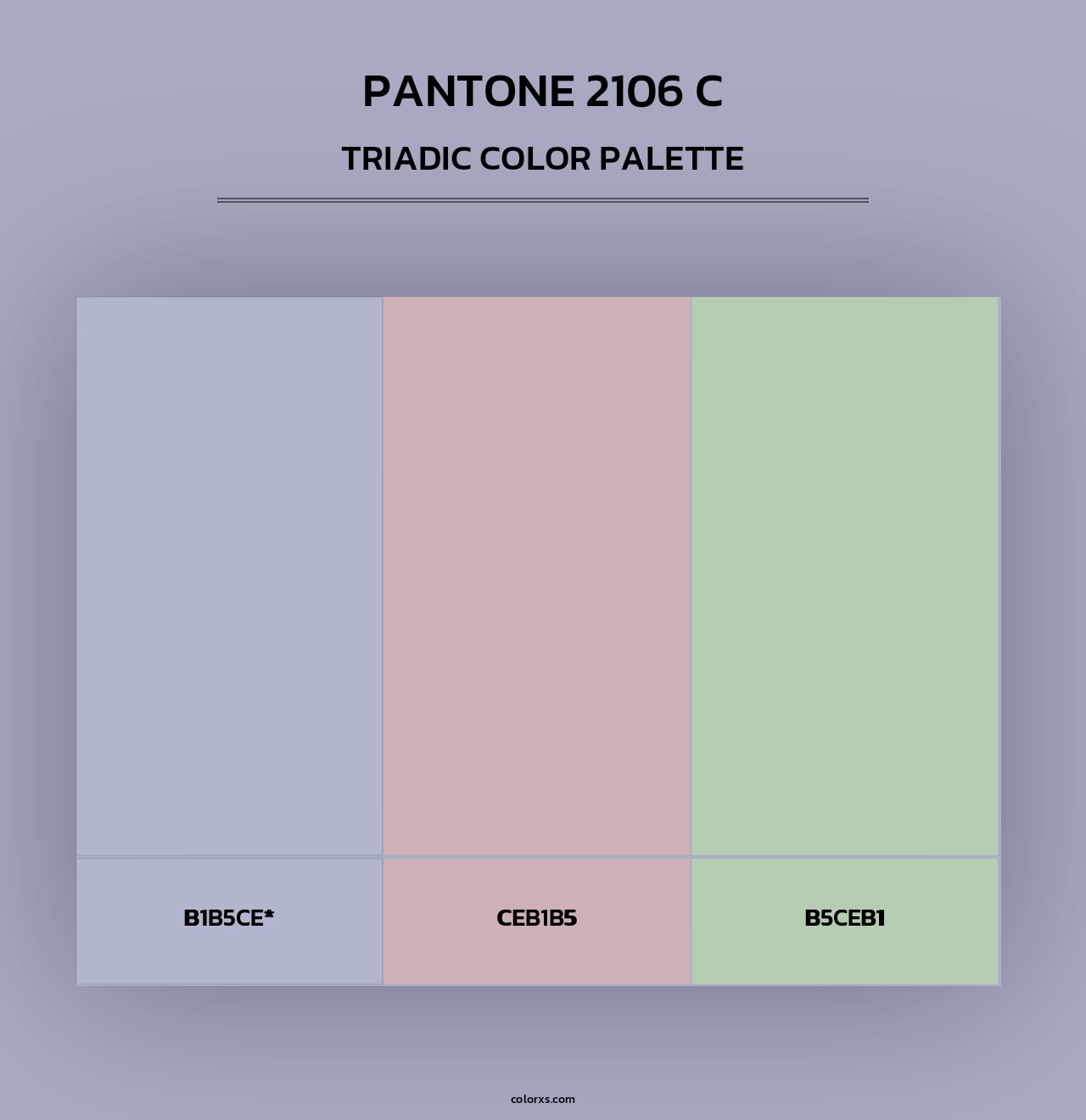 PANTONE 2106 C - Triadic Color Palette